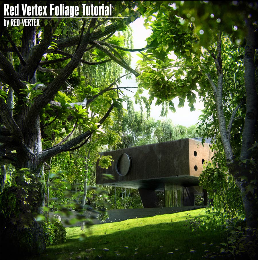 foliage vray render